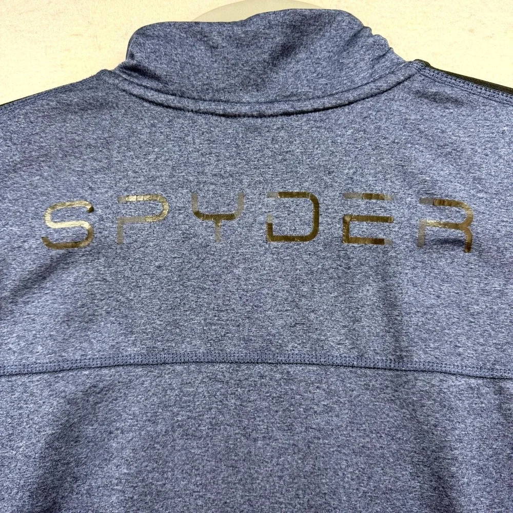 Spyder Active 1/4 Zip Pullover Mens Large Blue‎ Lightweight Performance Active